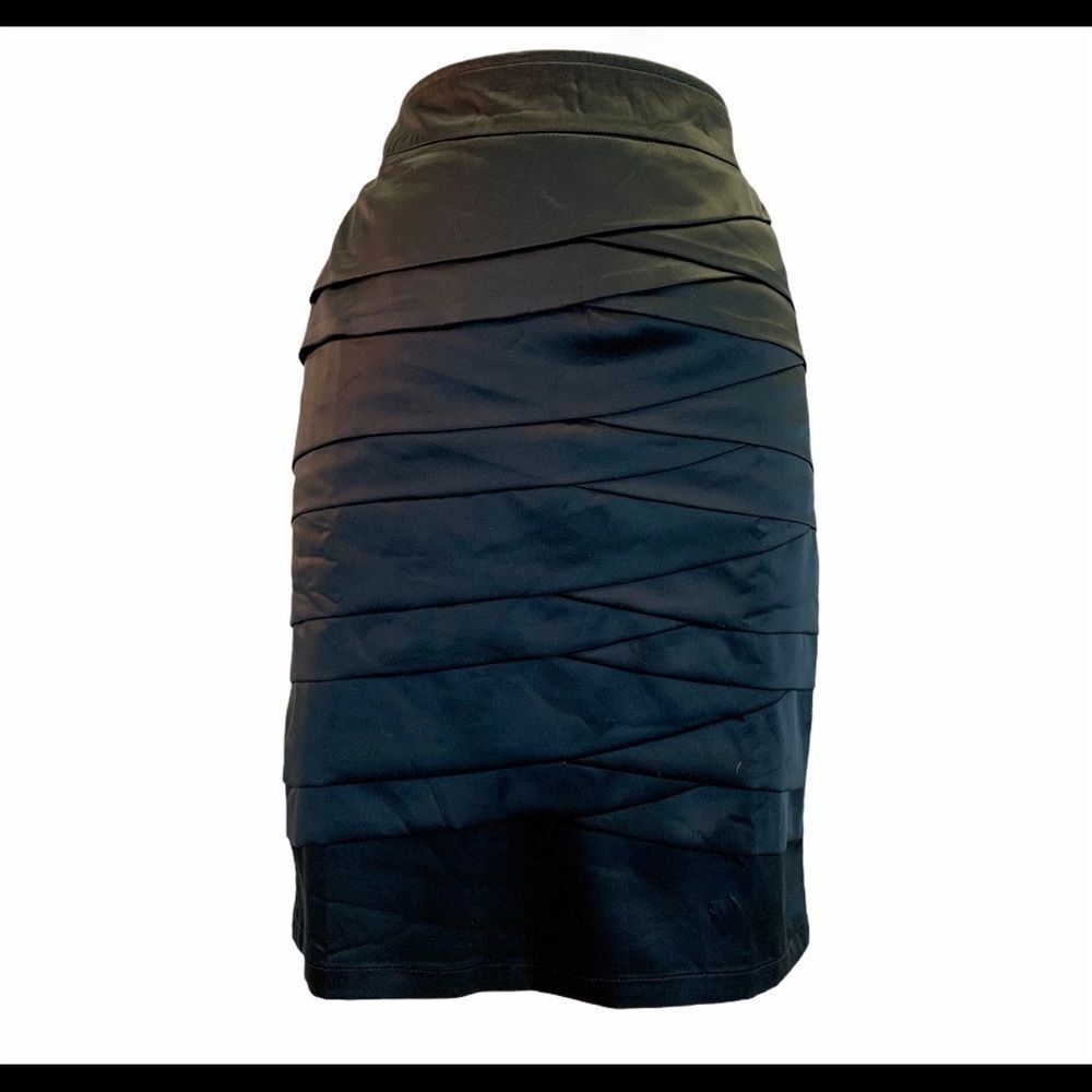 KOPA Black ruched pencil skirt size medium